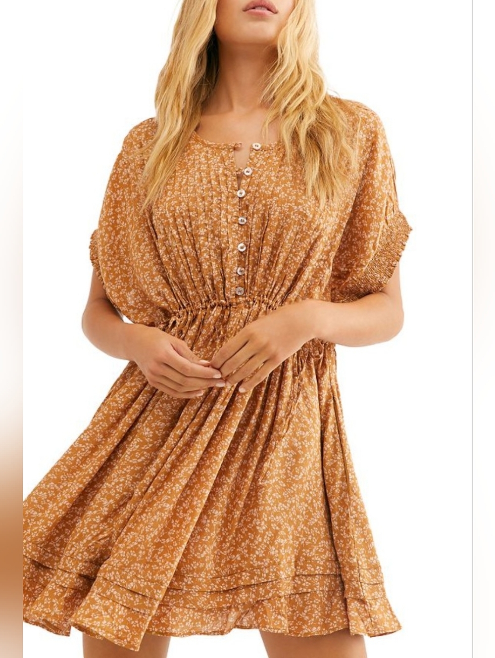 Free People One Fine Day Floral Mini Dress